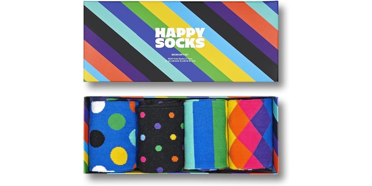 Happy Socks 4-Pack Stripe Box