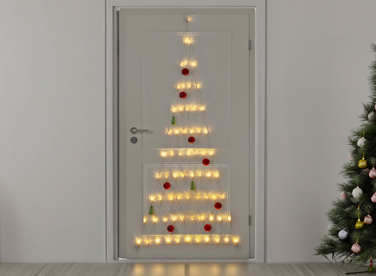 IDEENWELT LED-Weihnachtsbaum-Türhänger