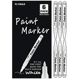 Weißer Permanent Marker, 6 Stück 0.7mm Acryl