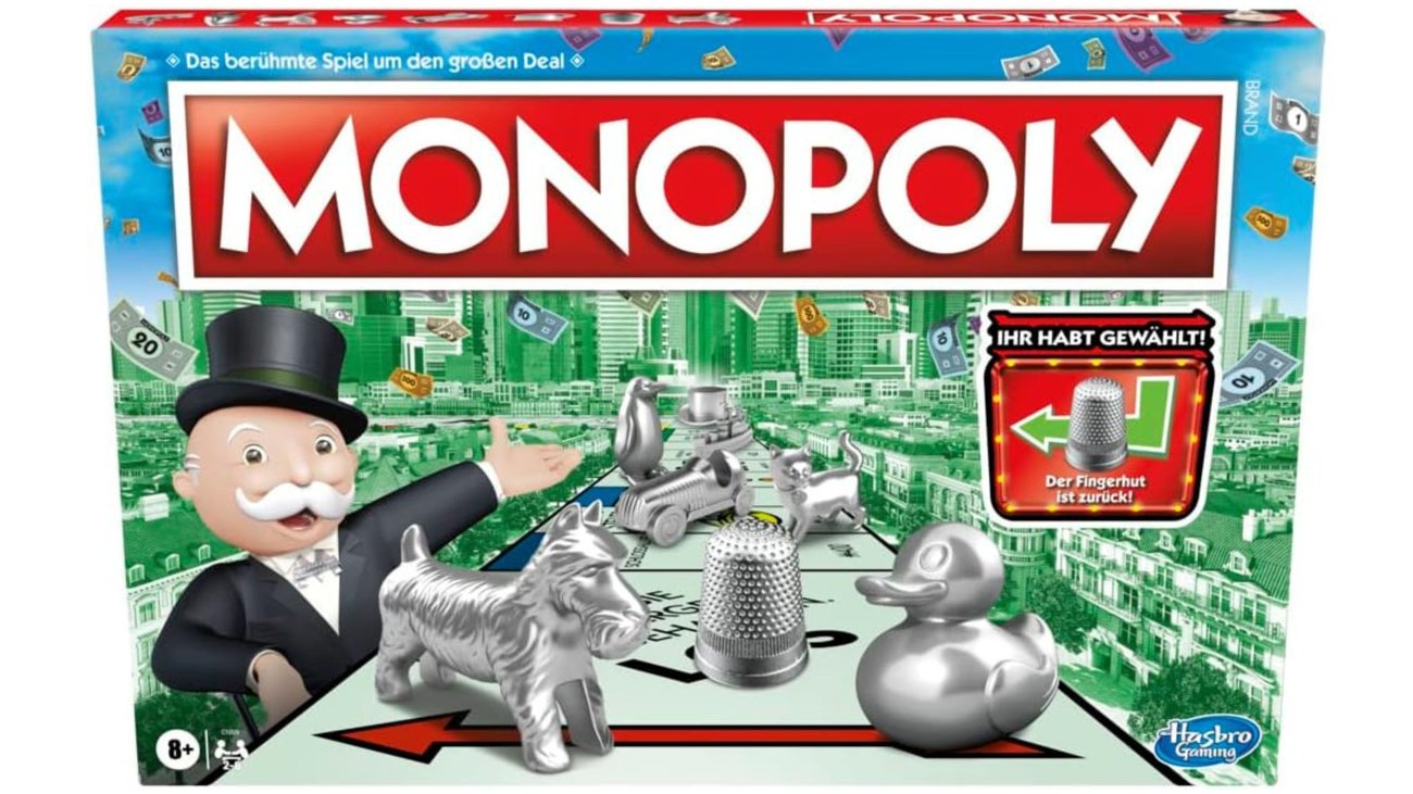 Monopoly Brettspiel, klassisches Familienspiel für Erwachsene und Kinder