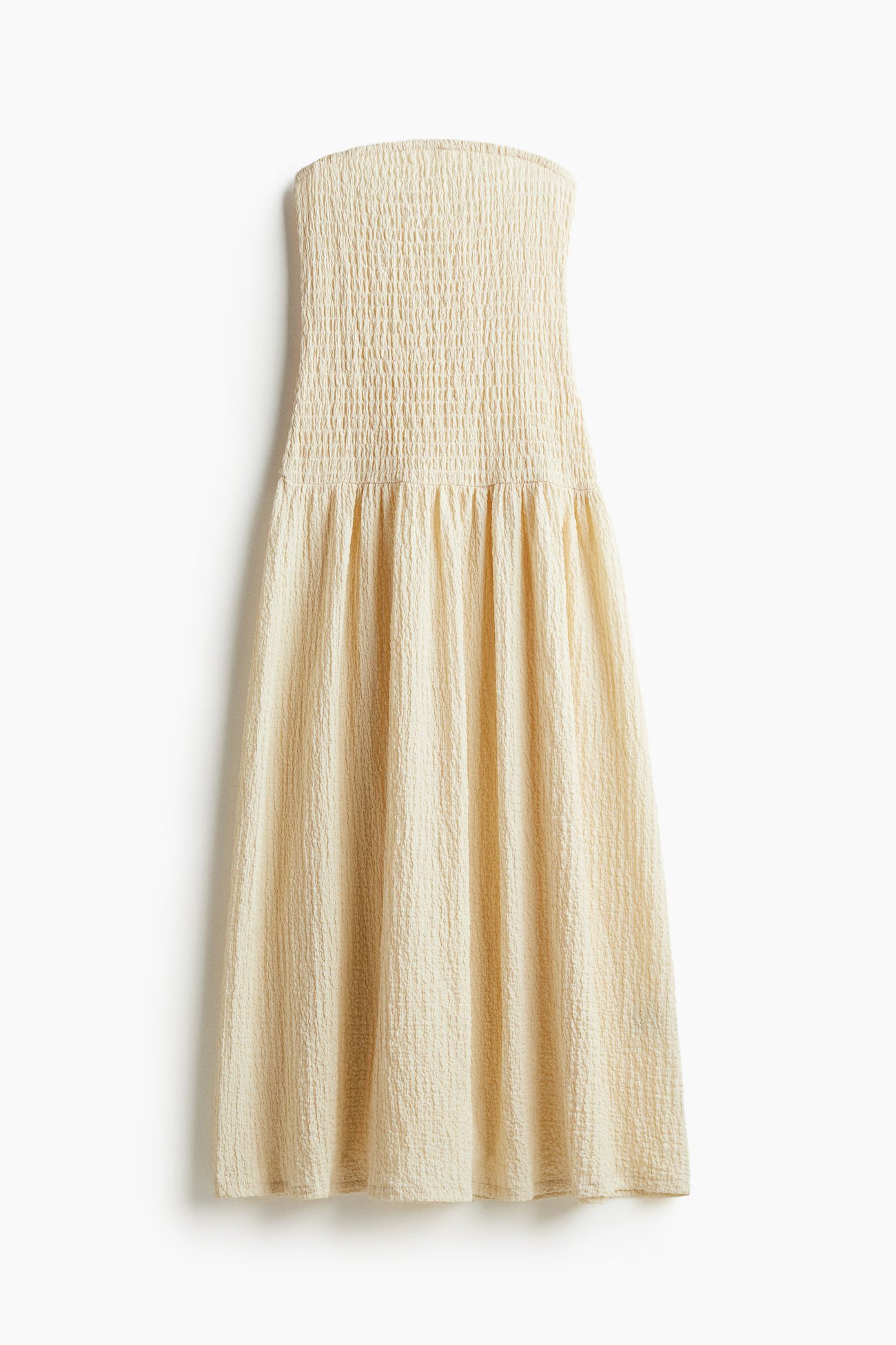 Gesmoktes Bandeau-Kleid