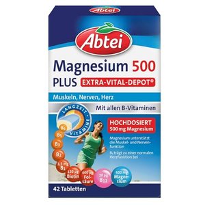 Abtei – Magnesium 500 Plus Extra-Vital-Depot - hochdosiert