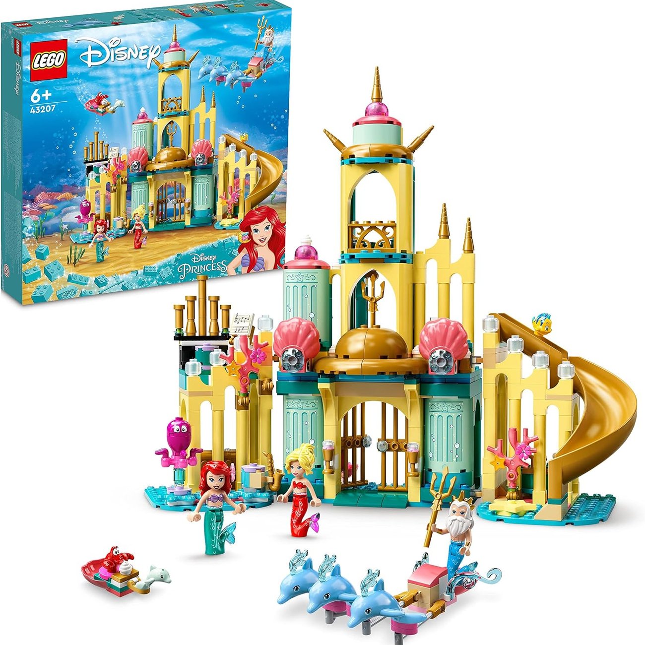 LEGO 43207 Disney Arielles Unterwasserschloss