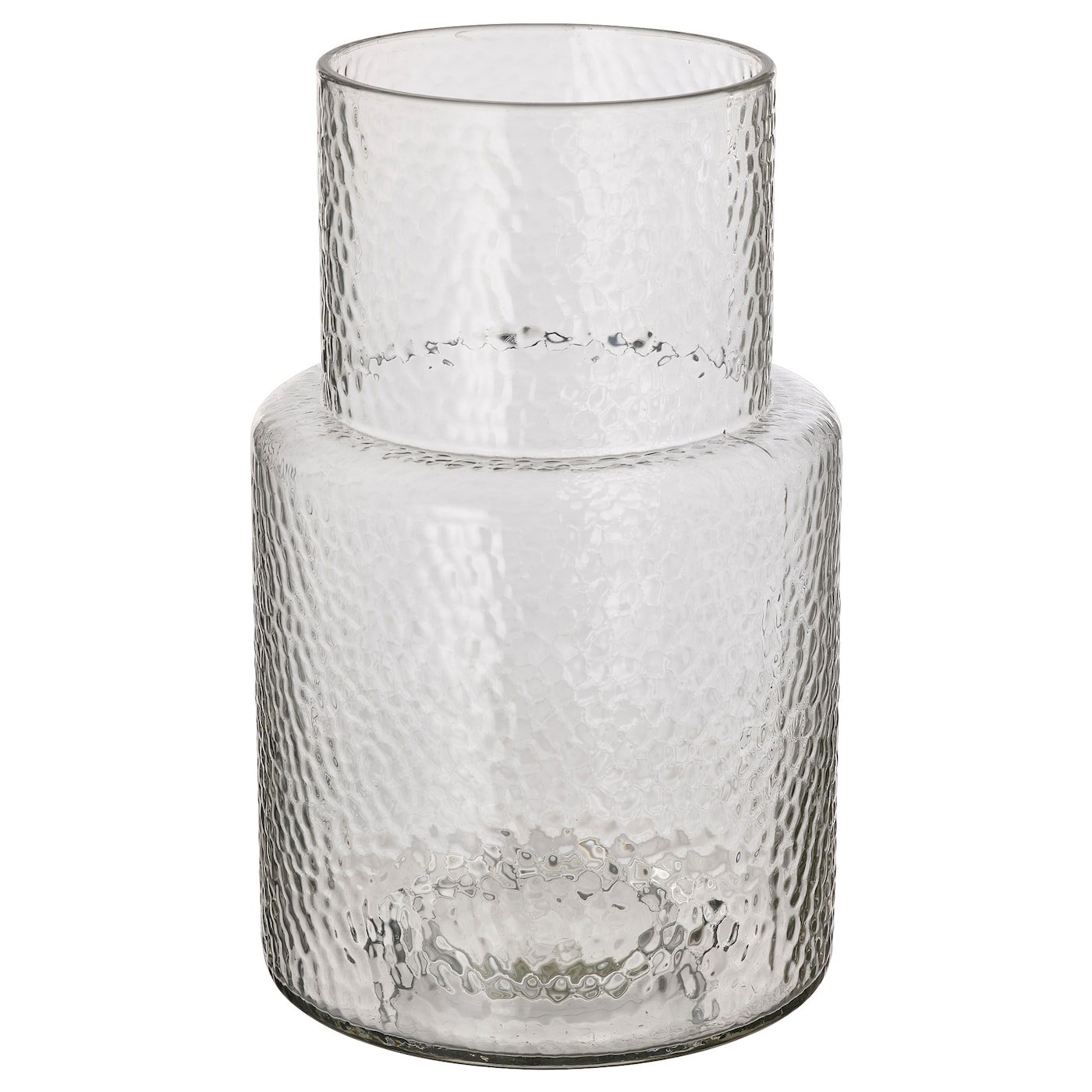 KONSTFULL Vase - Klarglas/gemustert 26 cm