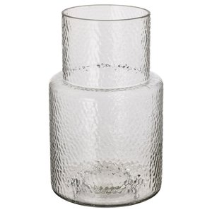 KONSTFULL Vase - Klarglas/gemustert 26 cm