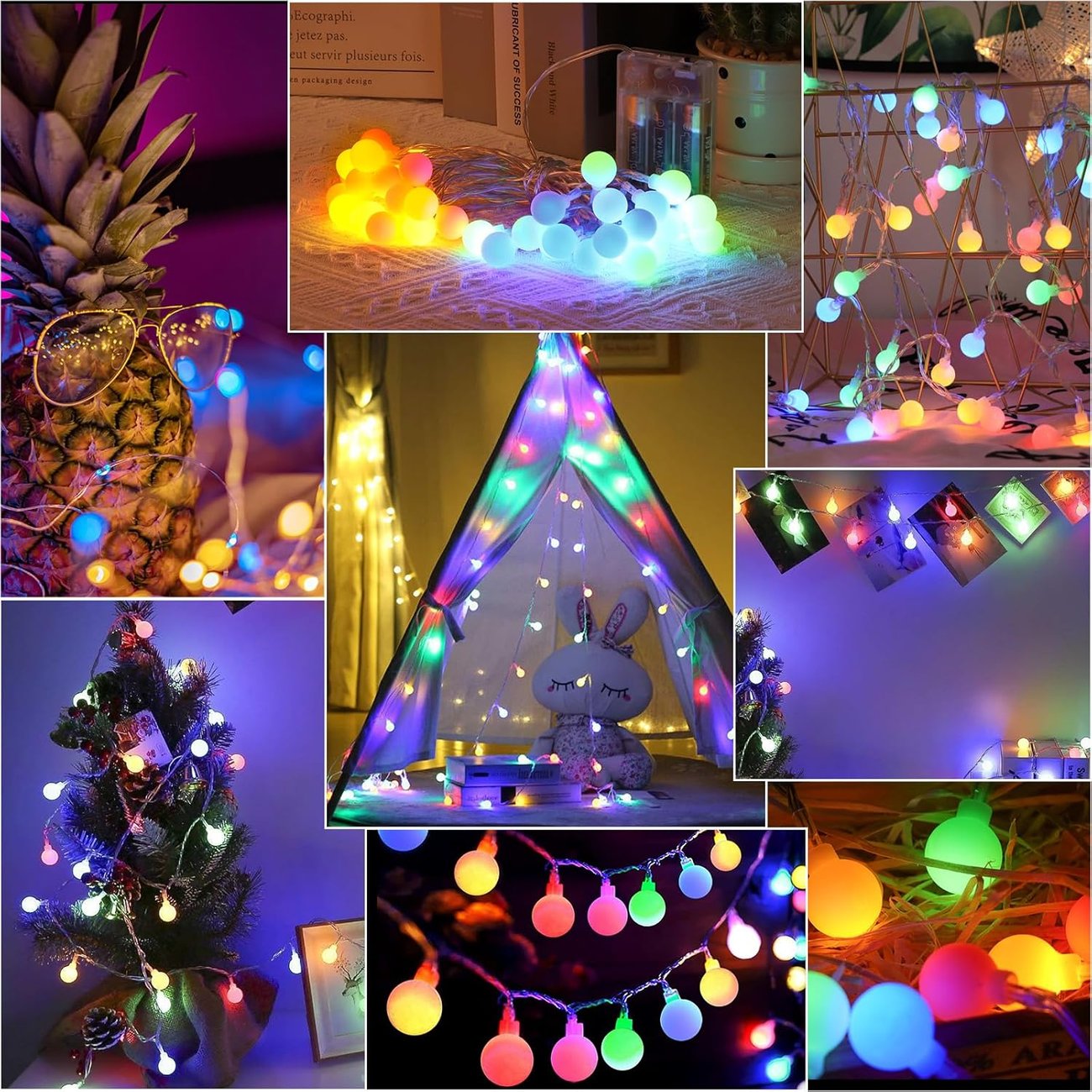 Bunte LED Lichterkette Kugel, 5M