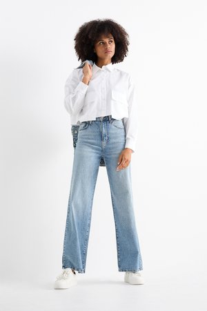 Wide Leg Jeans - High Waist