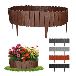 GARDENIX 2.3m Holzoptik Rasenkante Kunststoff 4 Module