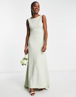 TFNC – Bridesmaid – Maxikleid in Salbeigrün mit Rückenschleife 