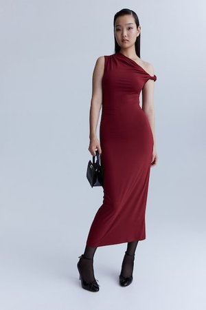 One-Shoulder-Kleid mit Twistdetail