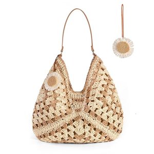 boshiho Stroh-Strandtasche für Damen