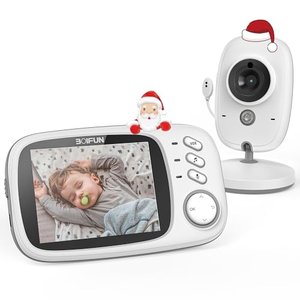 BOIFUN Babyphone mit Kamera, Babyfon, Video Überwachung mit 3.2" Digital LCD Bildschirm Wireless, VO