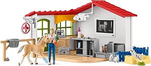 Schleich 42502 Farm World Spielset - Tierarzt-Praxis mit Haustieren