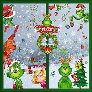 Weihnachtliche Fensterbilder mit dem Grinch