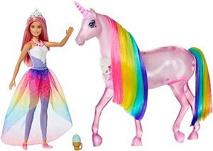 Barbie GWM78 - Dreamtopia Magisches Zauberlicht Einhorn