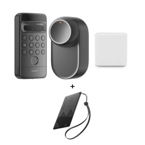SwitchBot Smart Lock Ultra + Hub Mini Matter + Keypad Vision + gratis Geldbörsen-Tracker