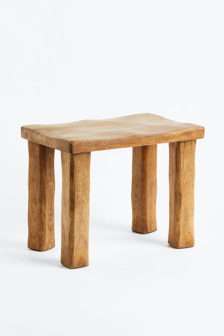 Children's mango wood stool