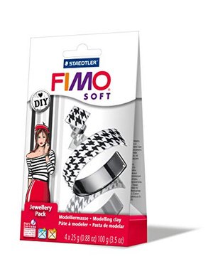 FIMO soft DIY-Schmuckset "schwarz & weiss"