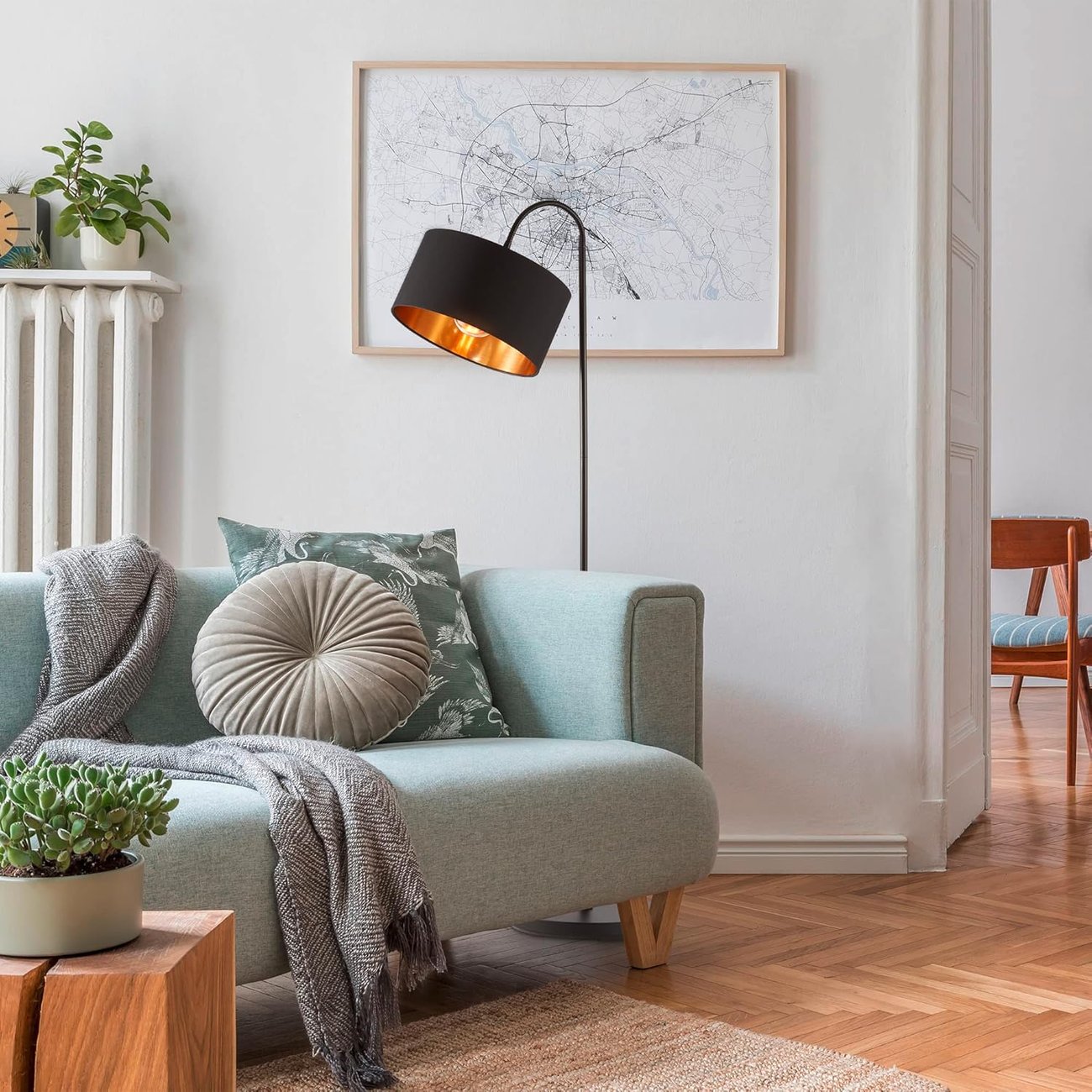 B.K.Licht - Stehlampe mit Fußtaster