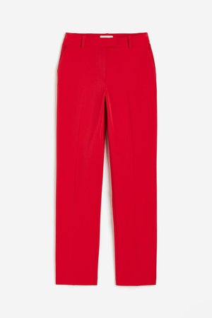 Schmale Twillhose - Rot - Damen