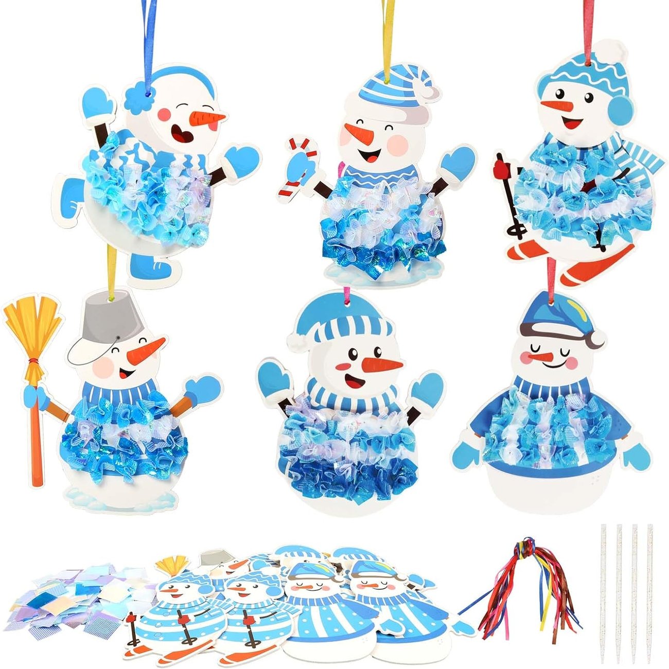 12 Stück Schneemann Bastelset