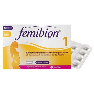 Femibion 1 Kinderwunsch + Frühschwangerschaft ohne Jod Tabletten 8-Wochen Packung  60 St Tabletten
