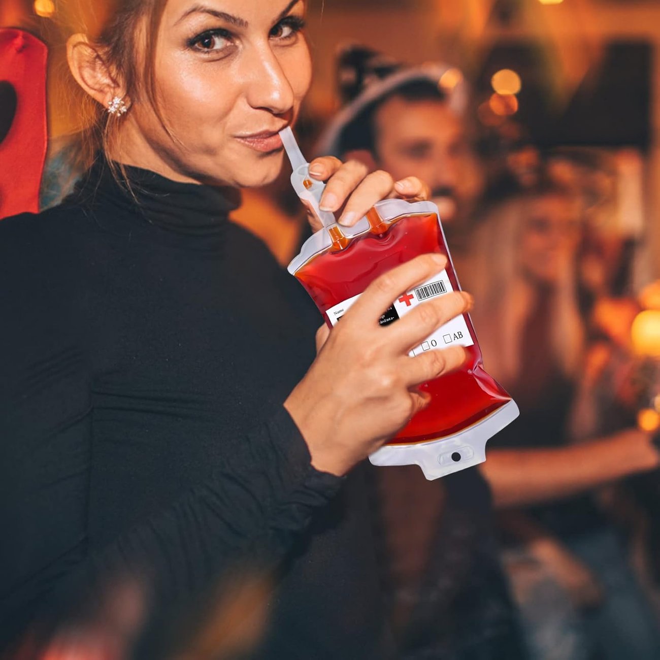 Halloween Trinkgefäß Blutbeutel, 15 Stück