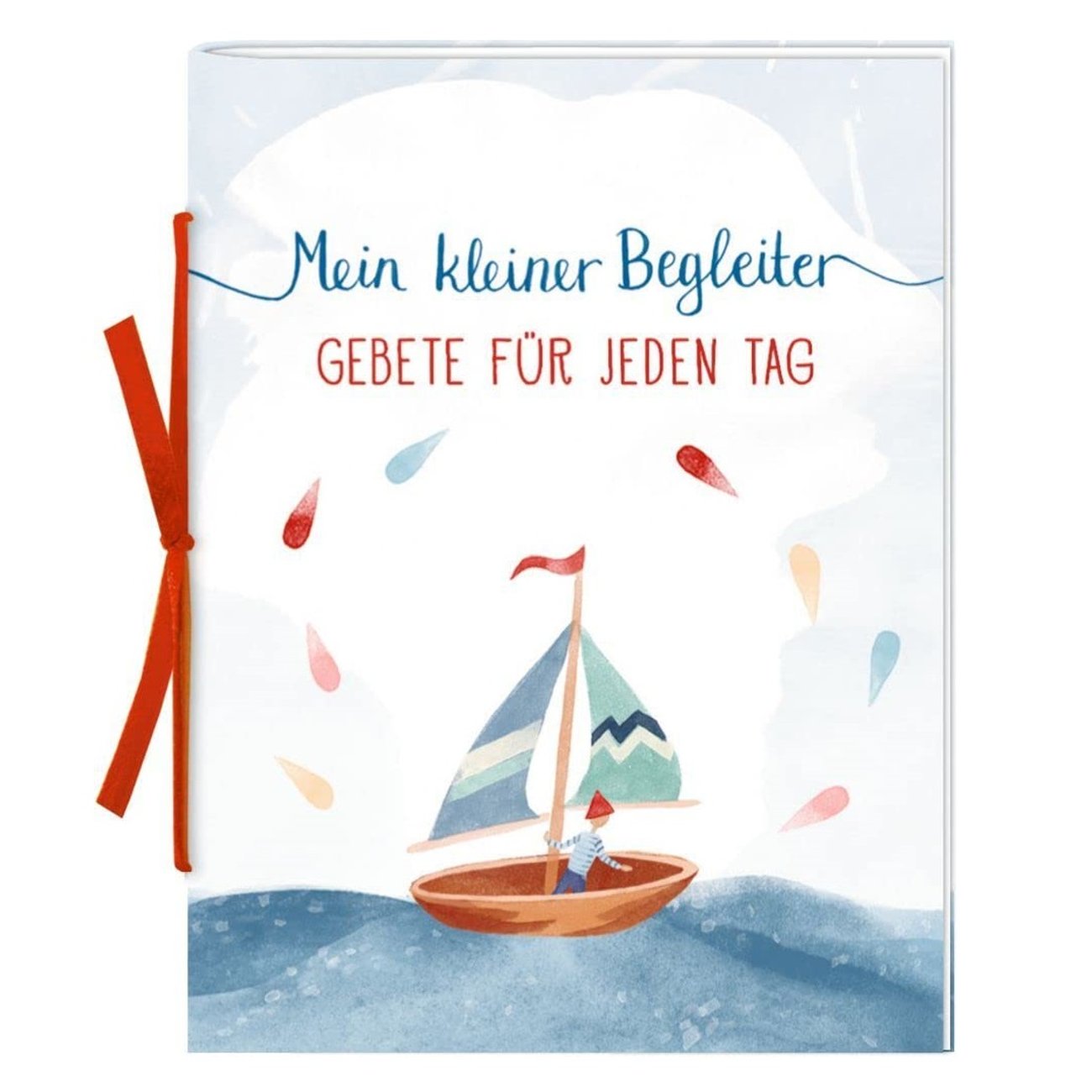 Geschenkbox - Mein kleiner Begleiter: Holzkreuz-Handschmeichler (gold) mit Büchlein