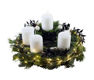 Adventskranz mit Lichterkette