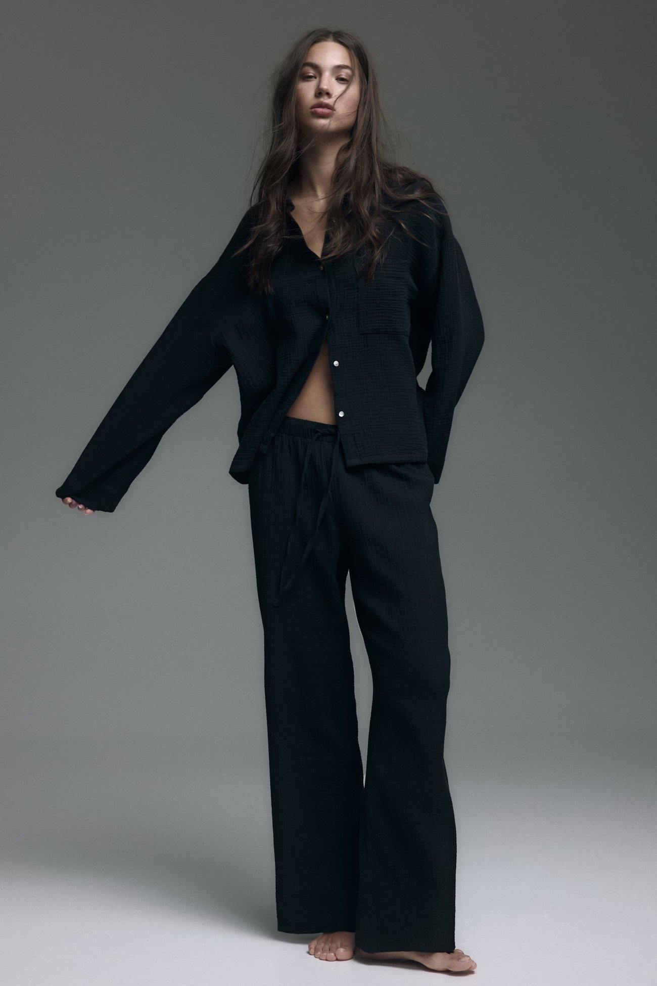 H&M Pyjama aus Baumwollmusselin