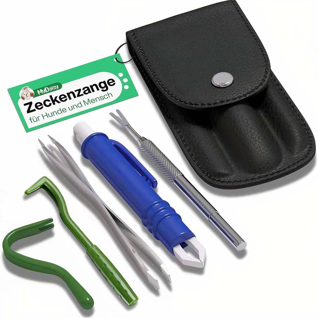 MYDAISY Zeckenzange 5er-Set mit Etui