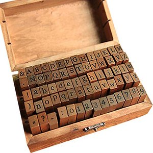 IWILCS Alphabet Stempel Set, 70 Stück