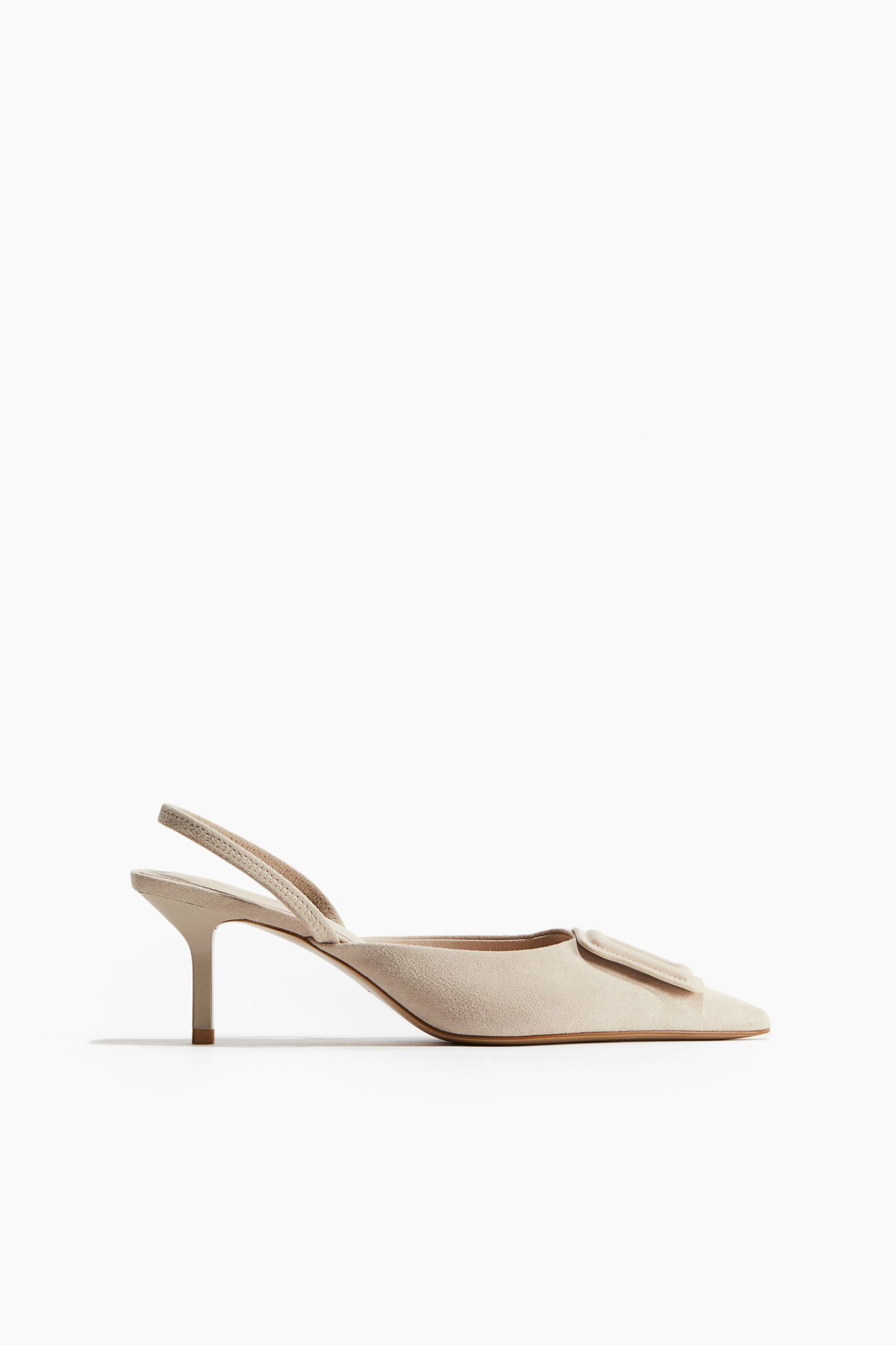 Pointed slingback court shoes - Beige - Damen