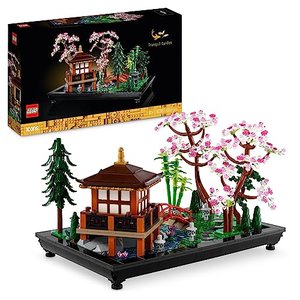 LEGO 10315 Icons Garten der Stille, Botanical Zen-Garten-Set für Erwachsene mit Lotusblumen, anpassb
