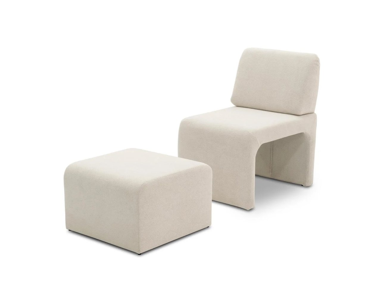 Sessel mit Hocker