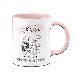 Kaffeetasse mit Sternzeichen Krebs