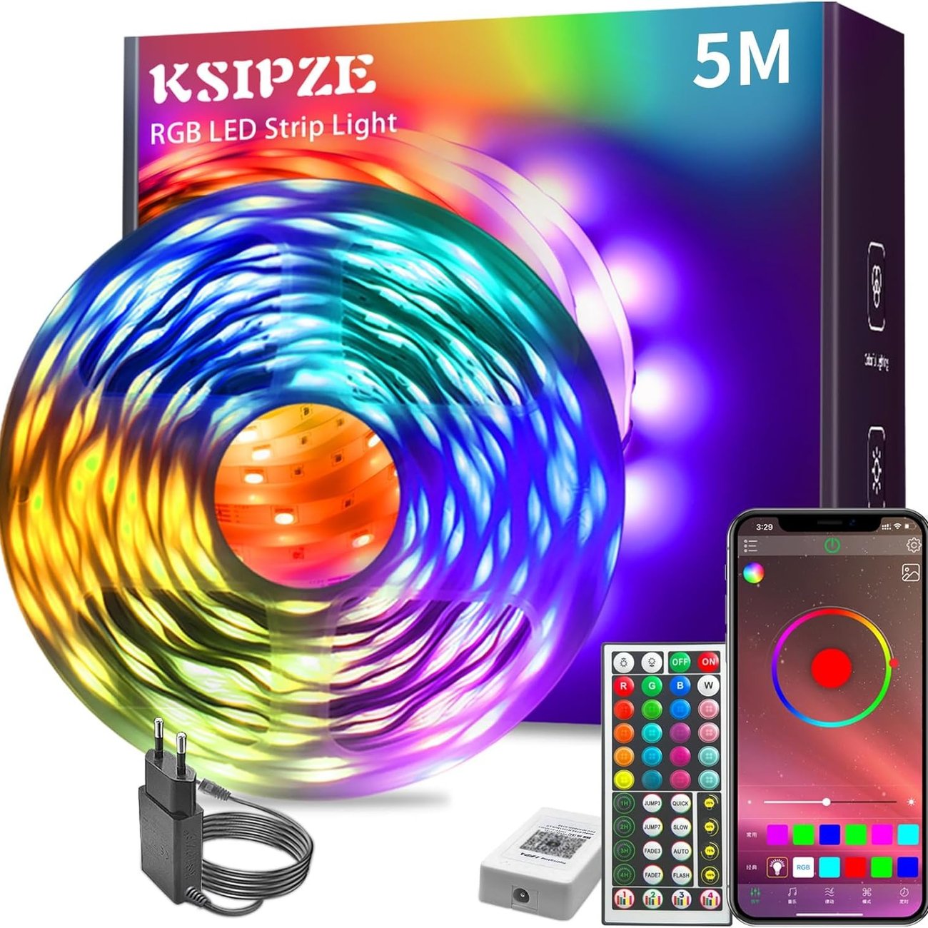 KSIPZE – 5m Led-Streifen mit Fernbedienung