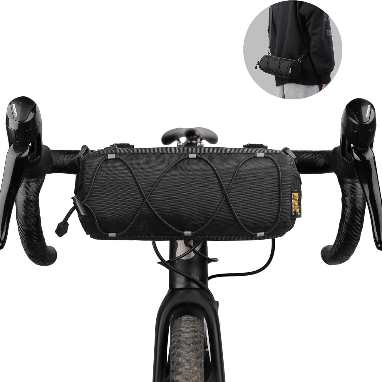 Rhinowalk Fahrrad Lenkertasche Vordertasche mit Schultergurt