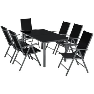 tectake Sitzgarnitur Aluminium Klappstühle