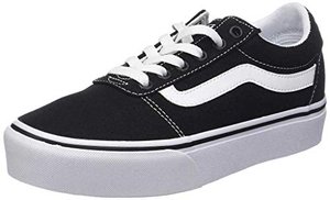 Vans Ward Platform Damen Sneaker Black/ White