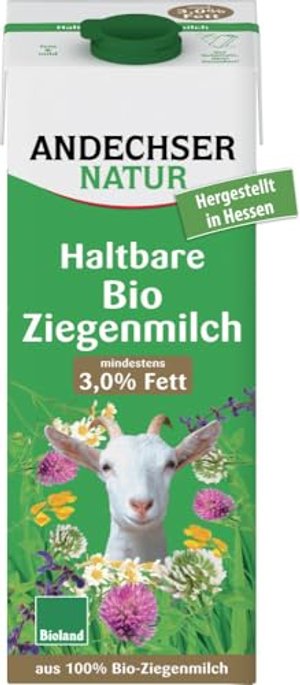 Andechser Natur Bio Ziegen-H-Milch 3,0% (6 x 1 L.)