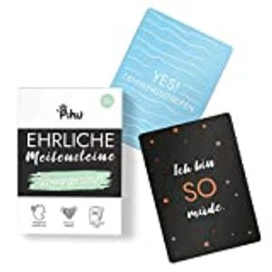 PIHU Ehrliche Meilensteinkarten (Premiumqualität) 30 wahre Milestones für Schwangerschaft