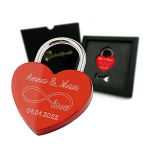 Geschenkfreude Liebesschloss mit Gravur