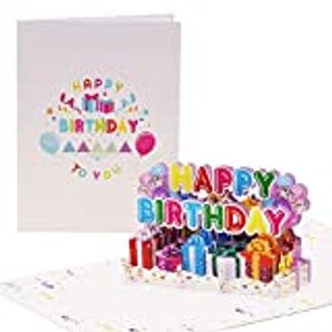 Happy Birthday Geburtstagskarte fröhlich, bunt | Pop up Karte