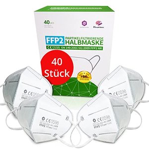 Simplecase 40 Stück FFP2 Maske, CE Zertifiziert 