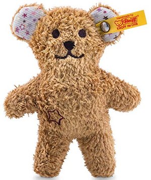 Steiff Mini Knister-Teddybär mit Rassel - 11 cm - Teddybär mit Rassel - Kuscheltier für Babys - weic