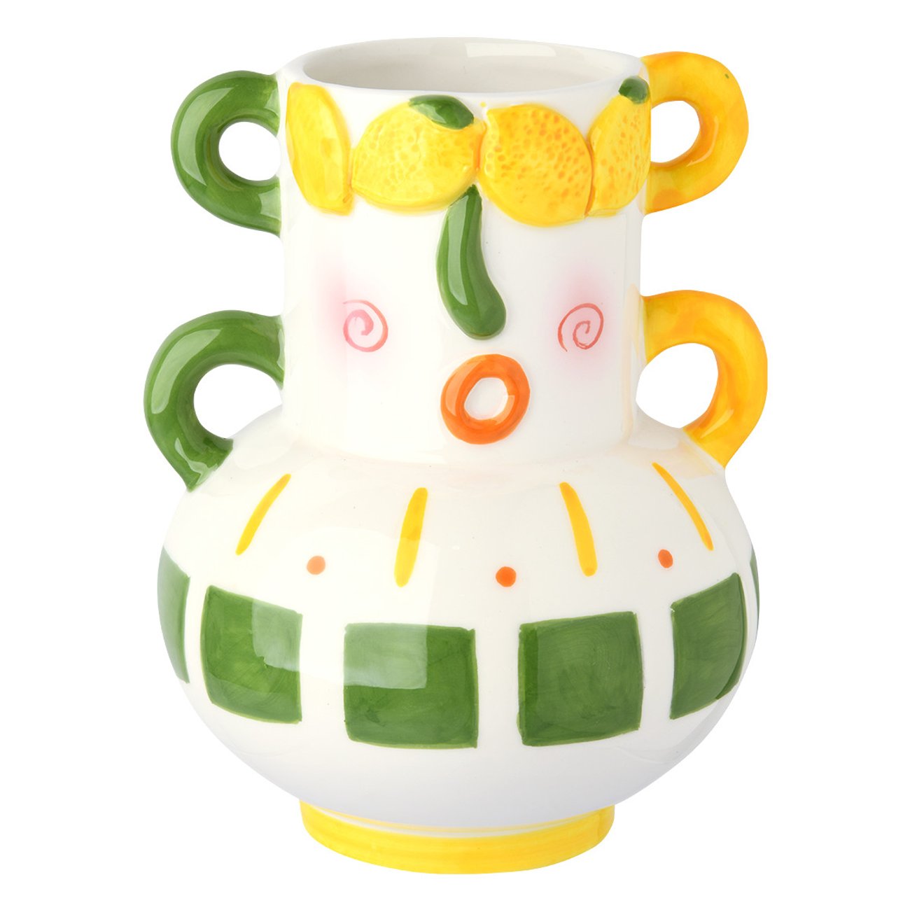 Vase mit Zitronen-Design