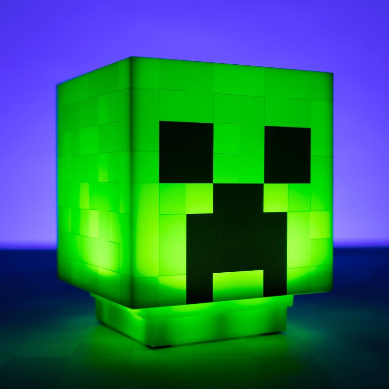 Minecraft Creeper Tischlampe mit Creeper-Sounds