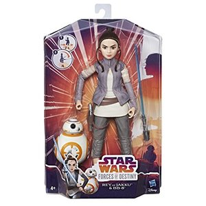 Hasbro Star Wars C1628ES0 "Die Mächte des Schicksals 11" Deluxe Action Puppen 2er Set -  REY und BB8