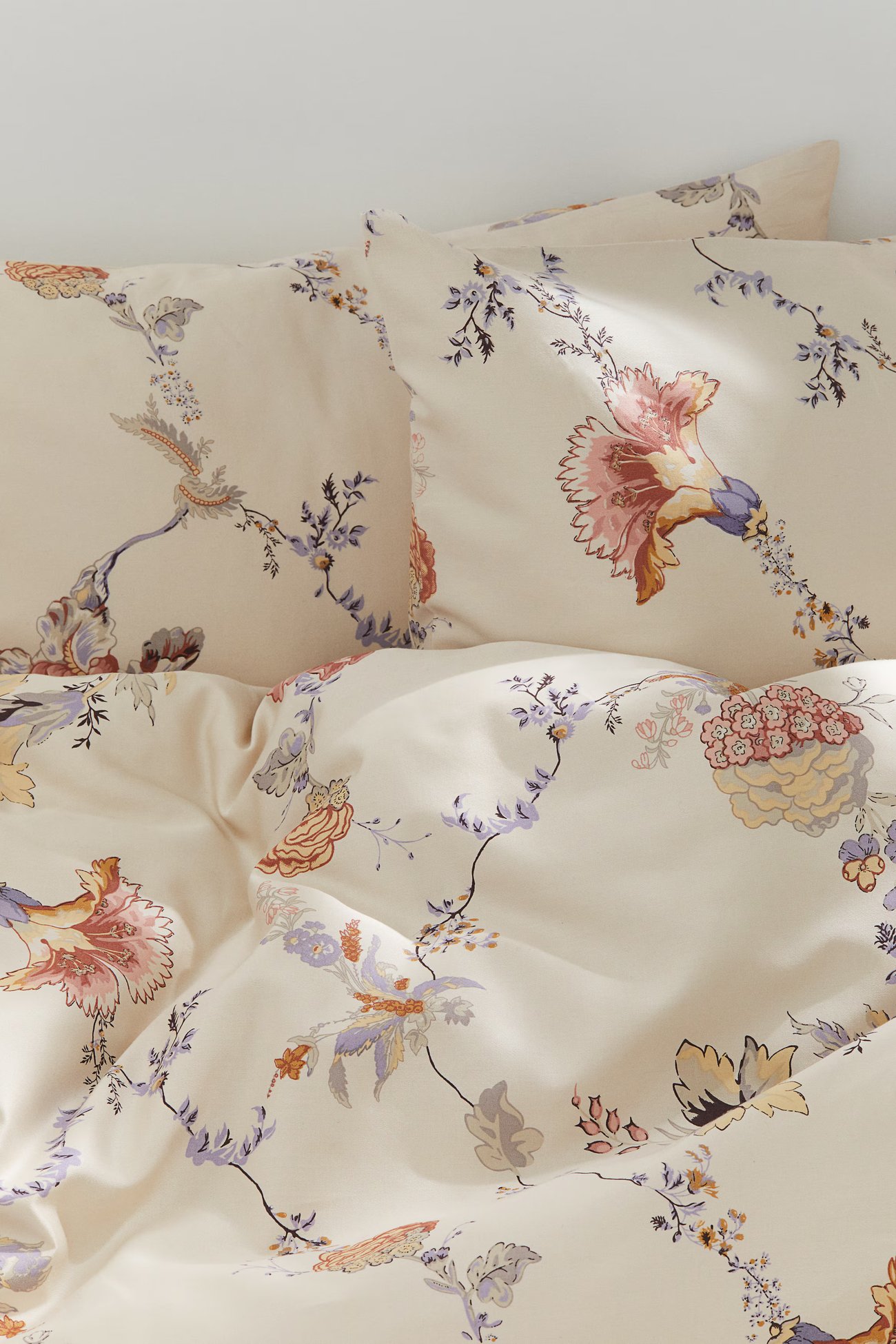Satinbettwäsche für Doppel-/Kingsize-Betten - Beige